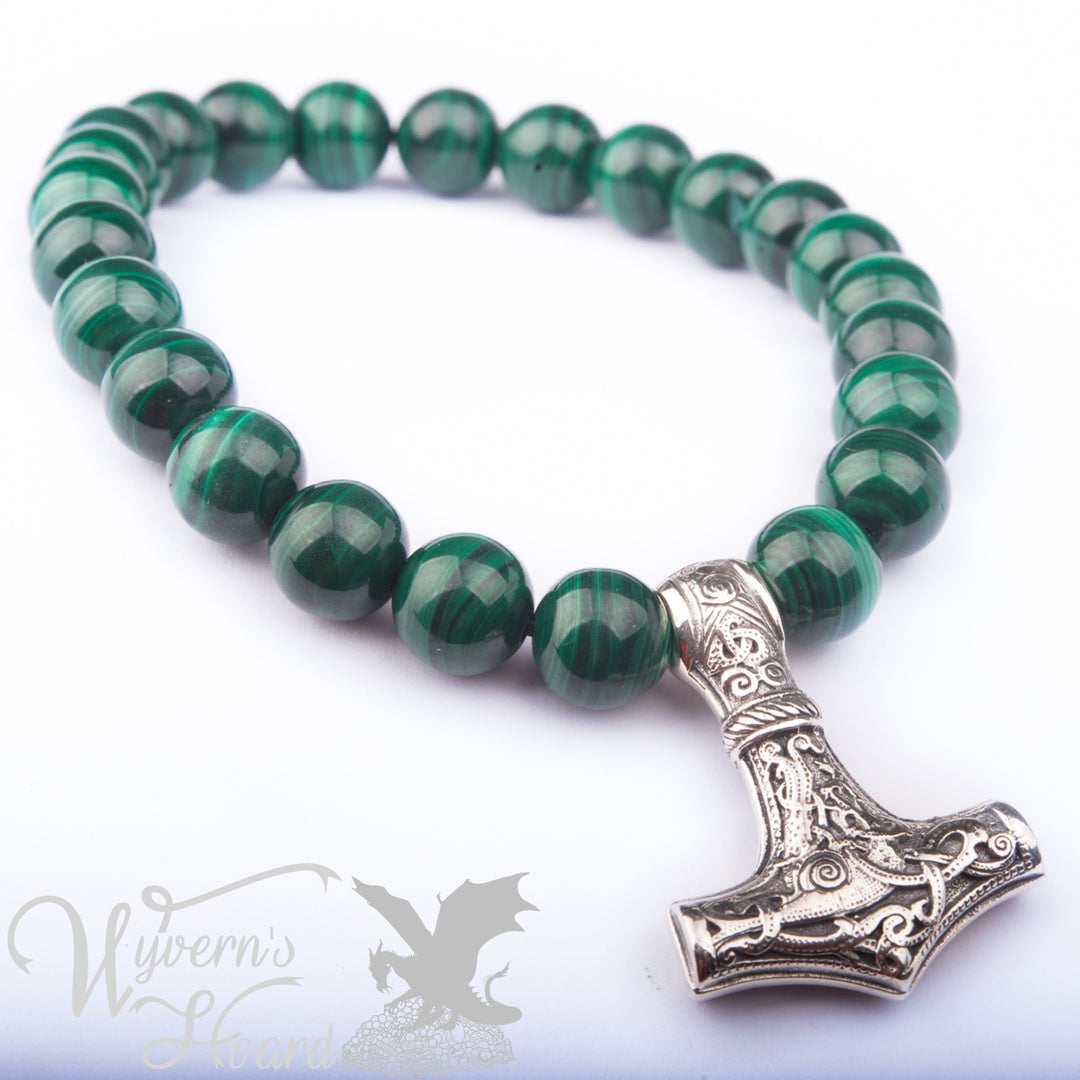 Mjolnir Natural Gemstones Bracelet