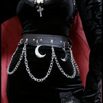 Crescent Moon Leather Belt