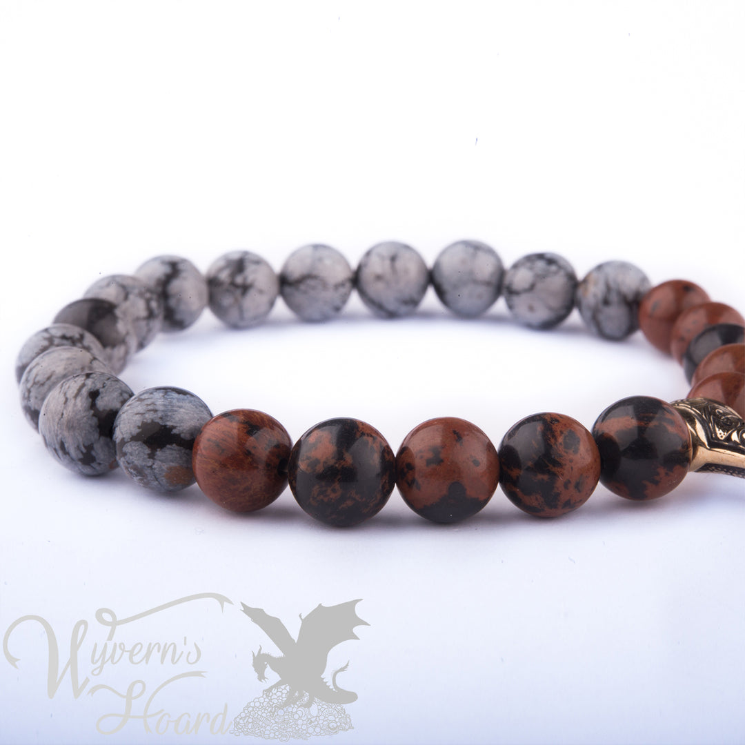 Mjolnir Natural Gemstones Bracelet