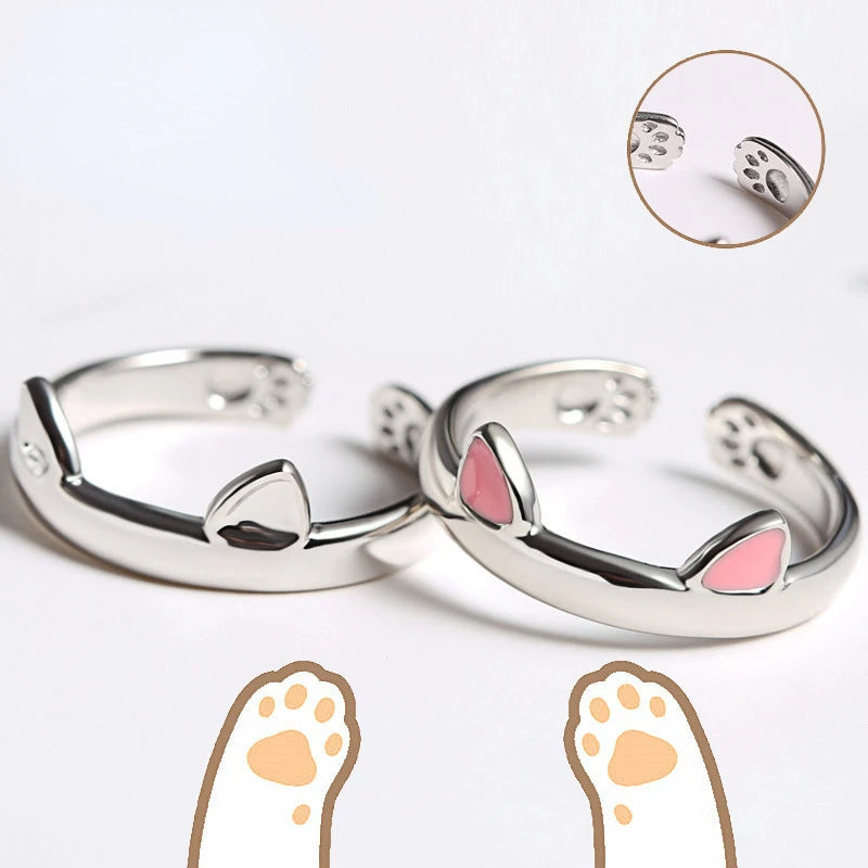 Adjustable Cat Paw Rings