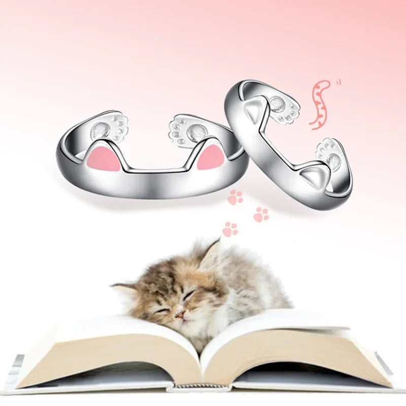 Adjustable Cat Paw Rings