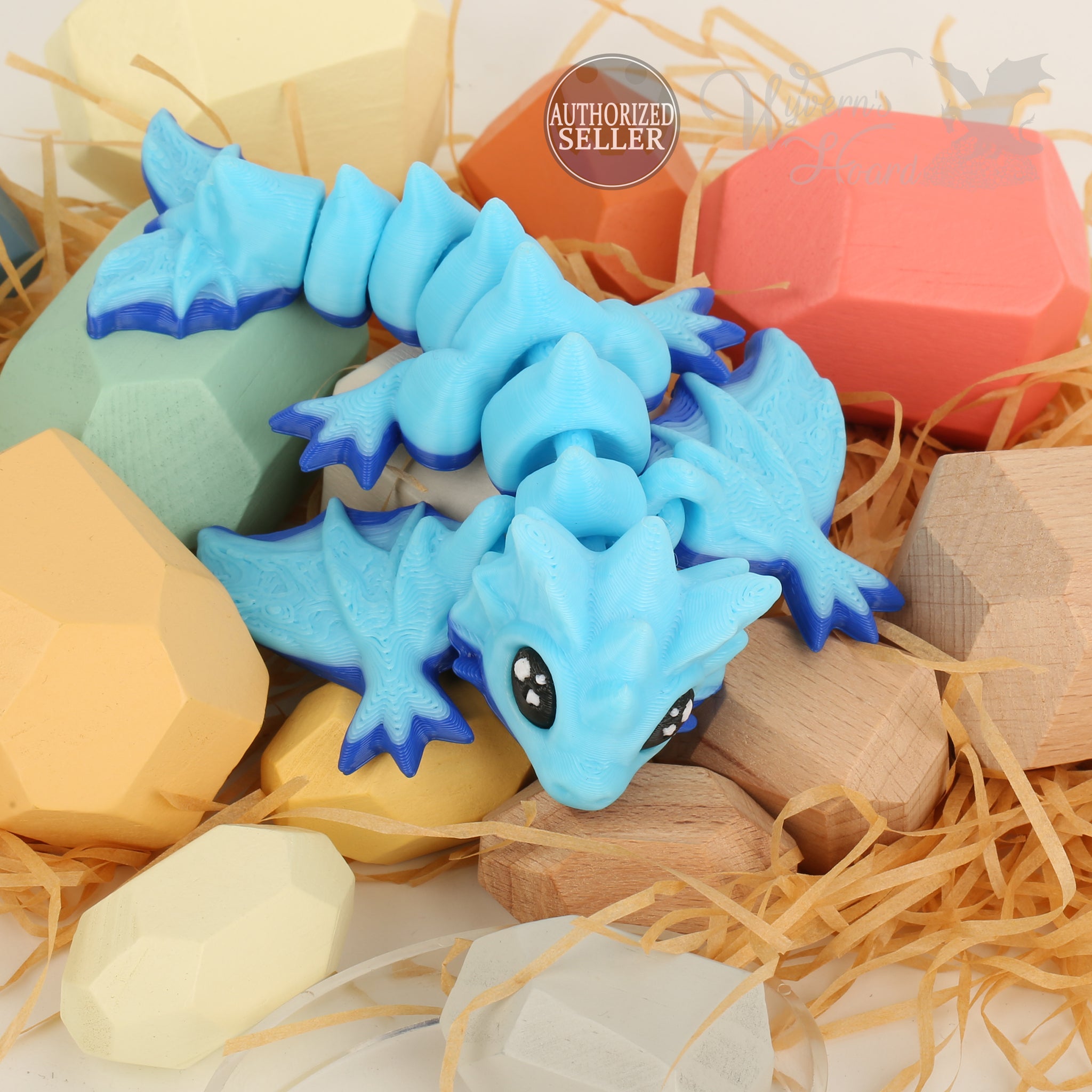 3D Printed Baby Wyvern Fidget Toy & Keychain Ornament – Wyvern's Hoard