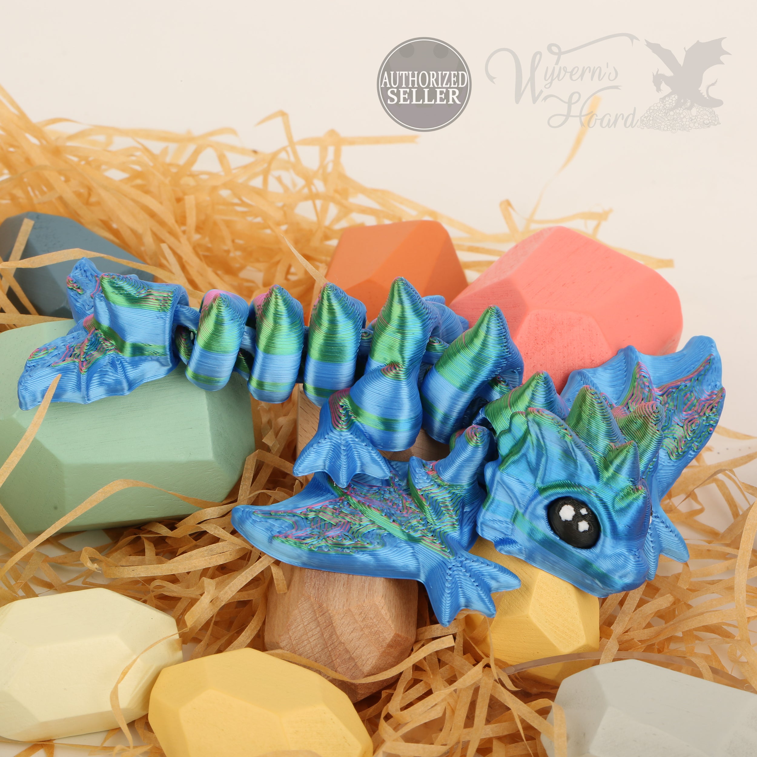 3D Printed Baby Wyvern Fidget Toy & Keychain Ornament
