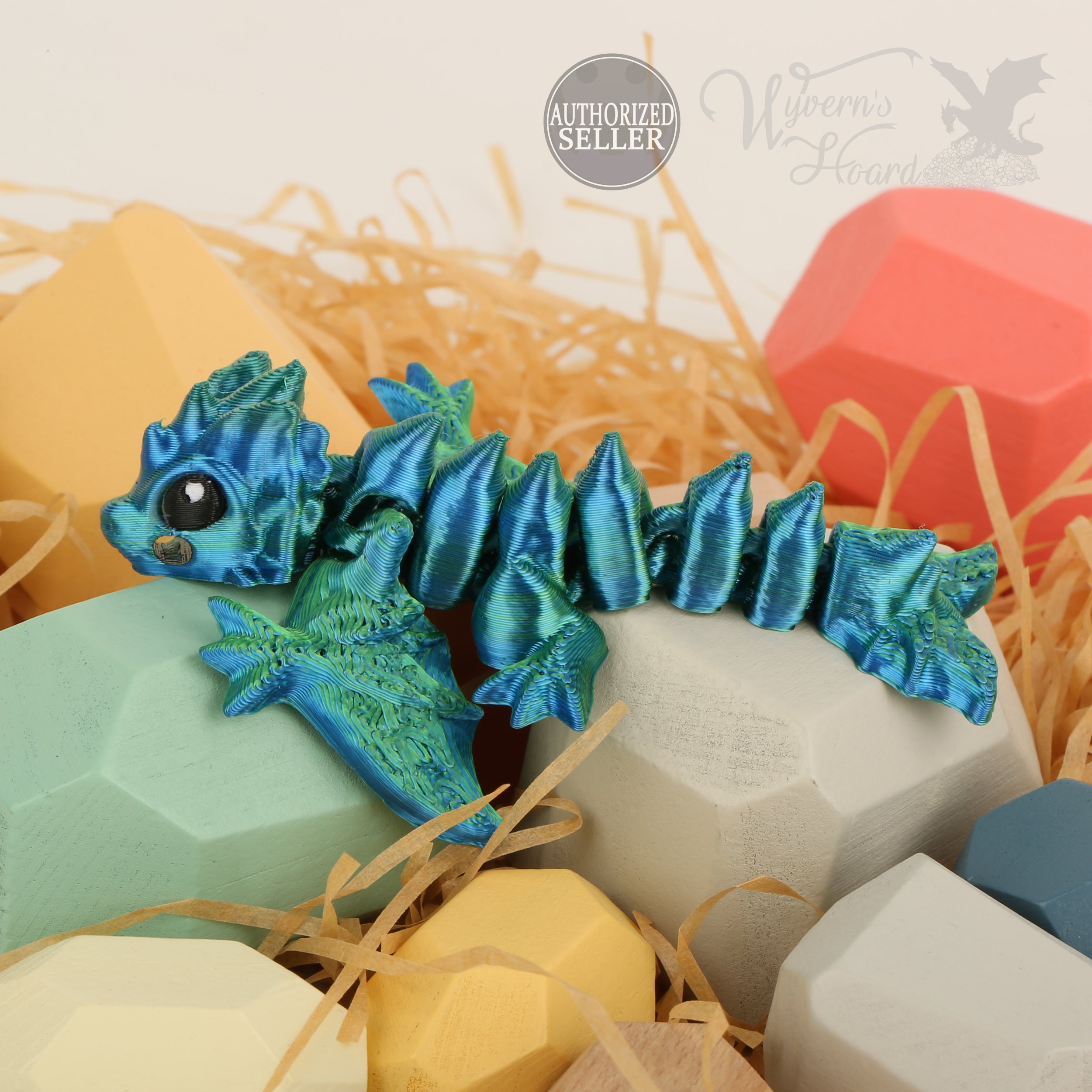 3D Printed Baby Wyvern Fidget Toy & Keychain Ornament