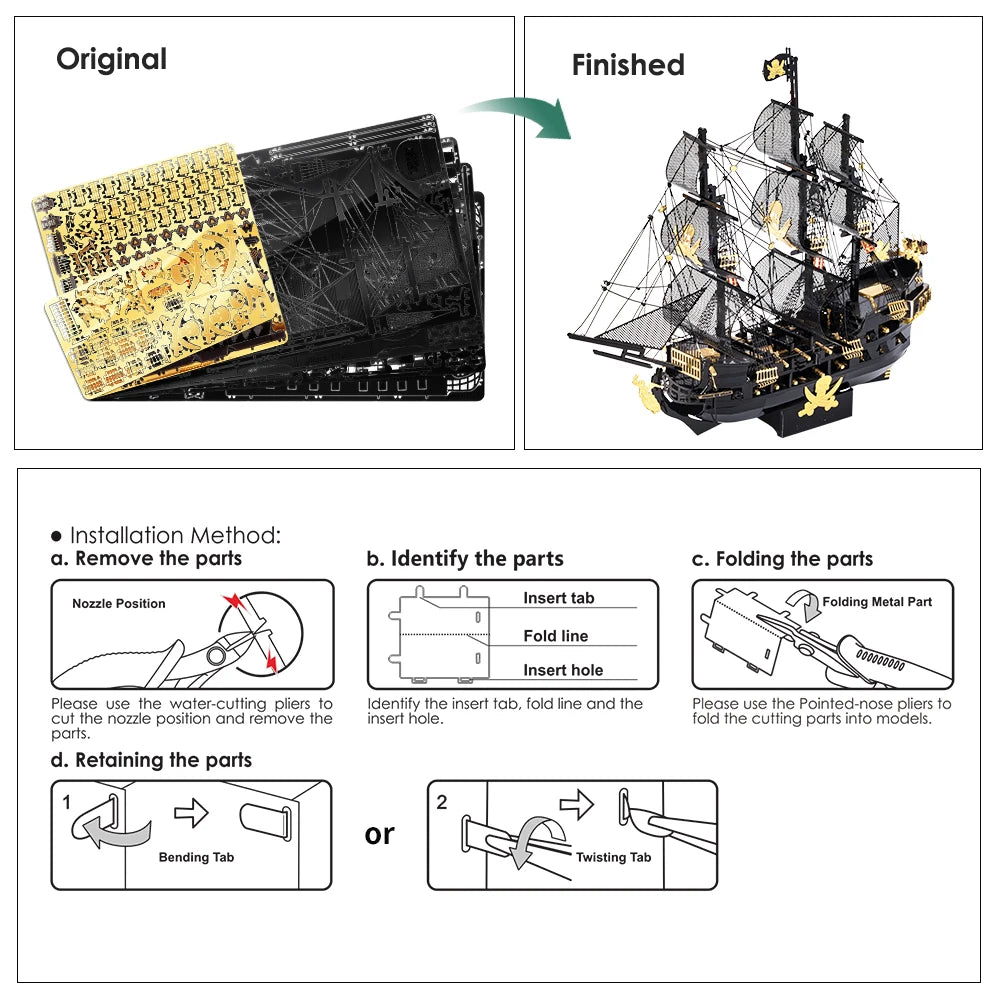 Pirate Ghost Ships 3D Metal Puzzles