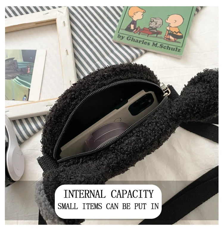 Black Cat Plush Bag