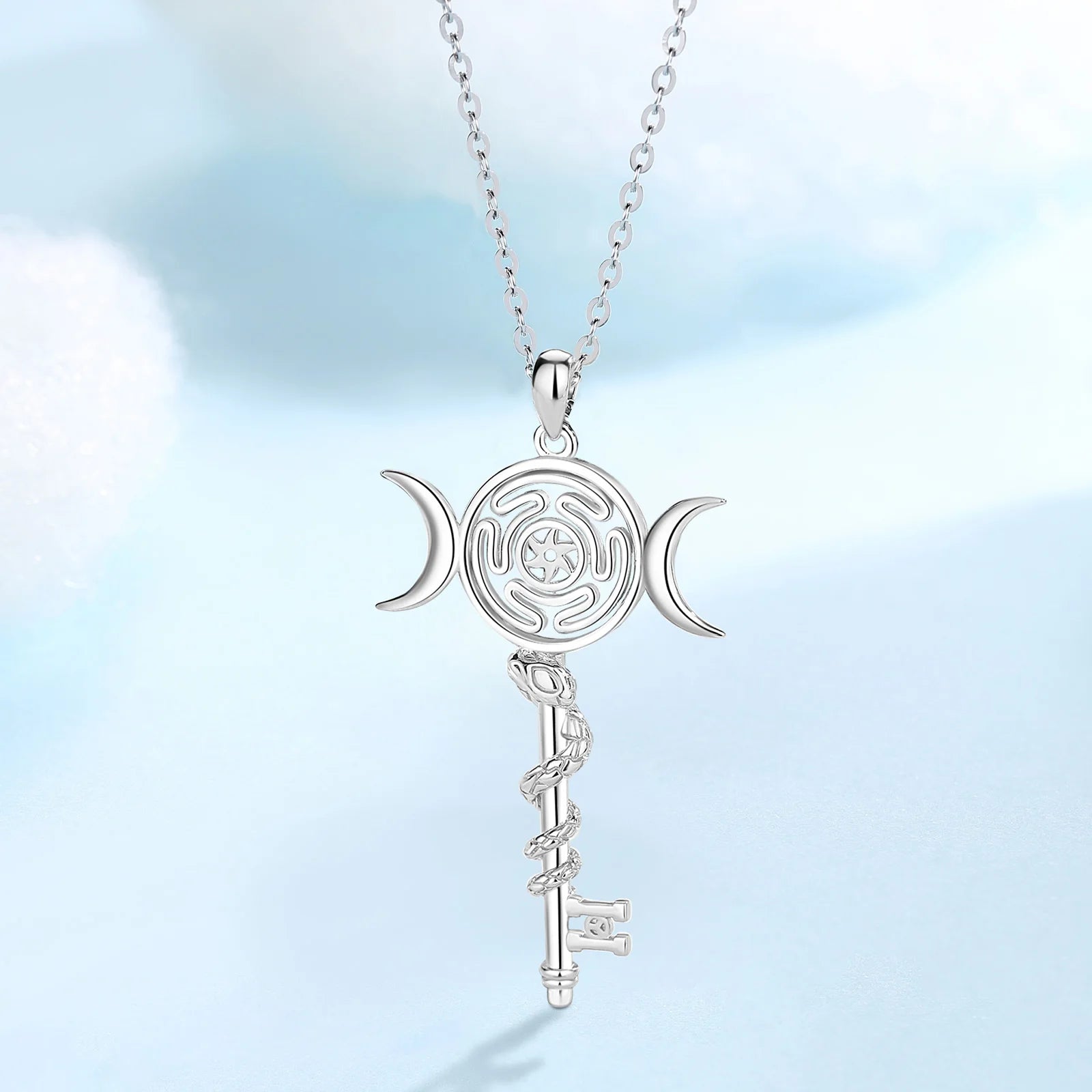 Hecate Key Sterling Silver Necklace