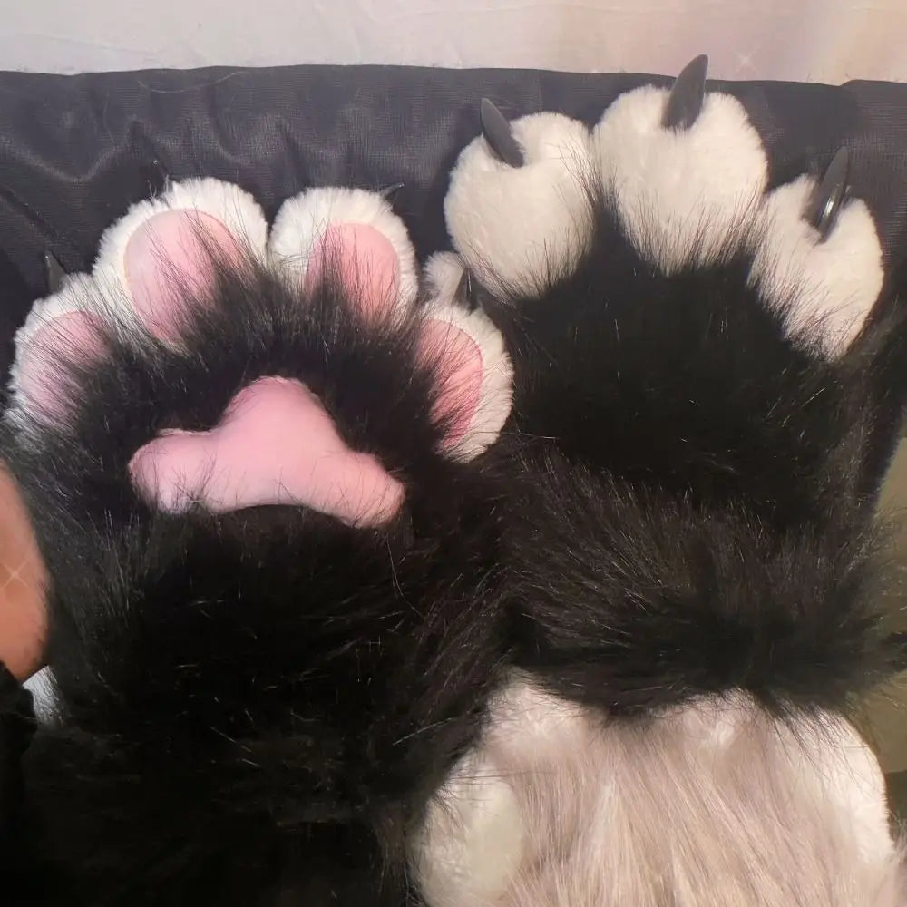 Plush Cat Paw Gloves