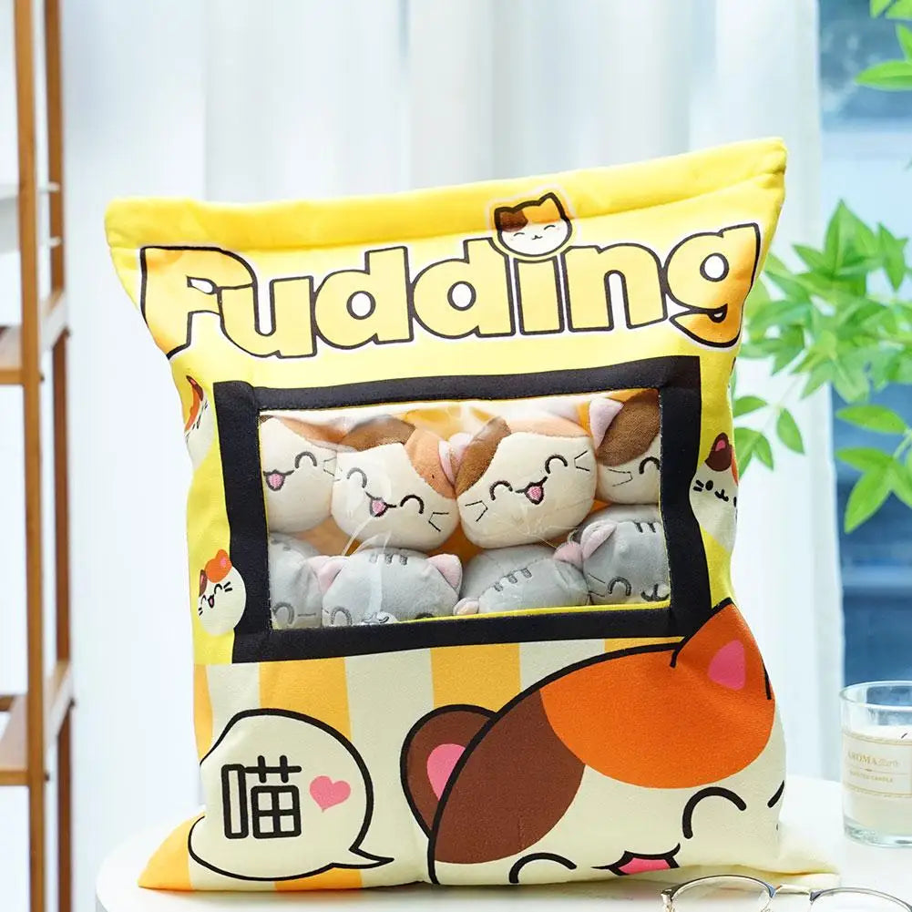 Cat Pudding Snack Pillow