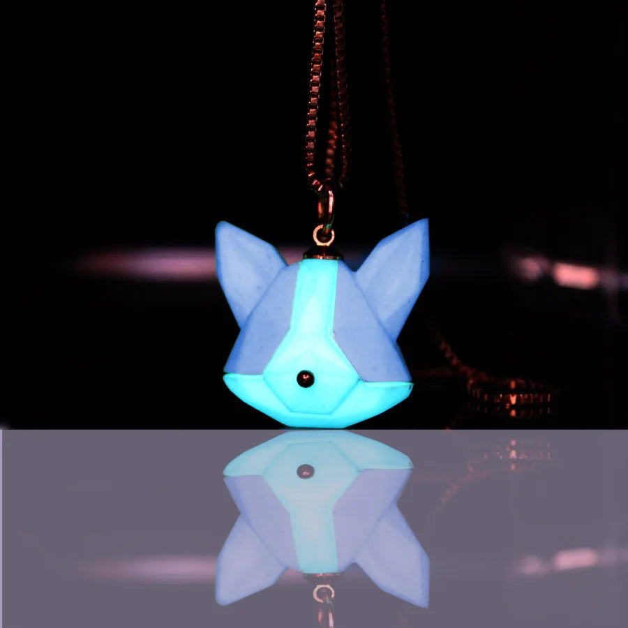 Glow in the Dark Luminous Puppy Head Necklace