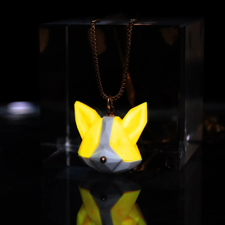 Glow in the Dark Luminous Puppy Head Necklace