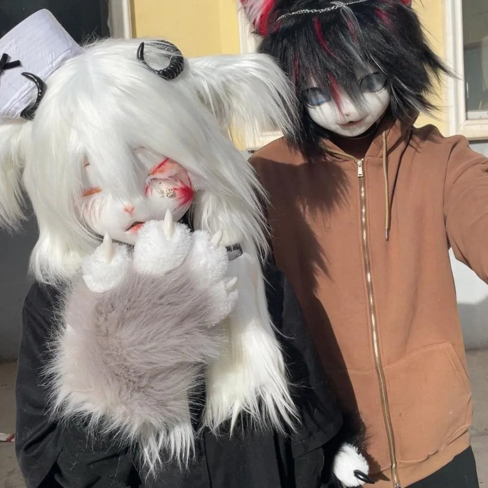 Plush Cat Paw Gloves