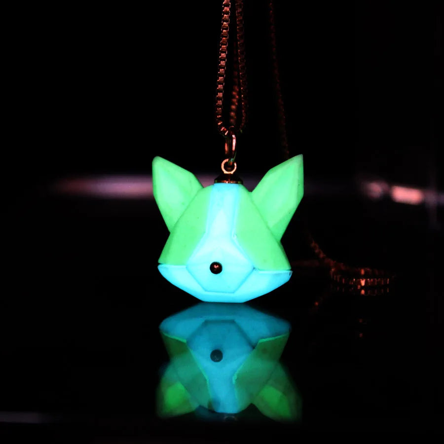 Glow in the Dark Luminous Puppy Head Necklace