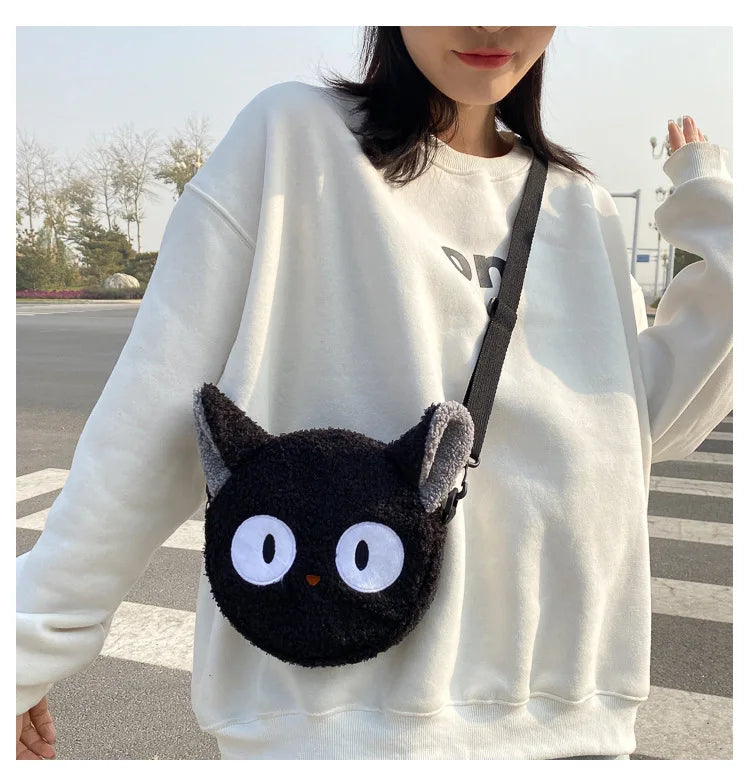 Black Cat Plush Bag