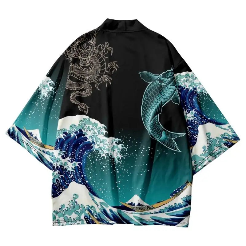 Ukiyo-e Dragon Gate Haori