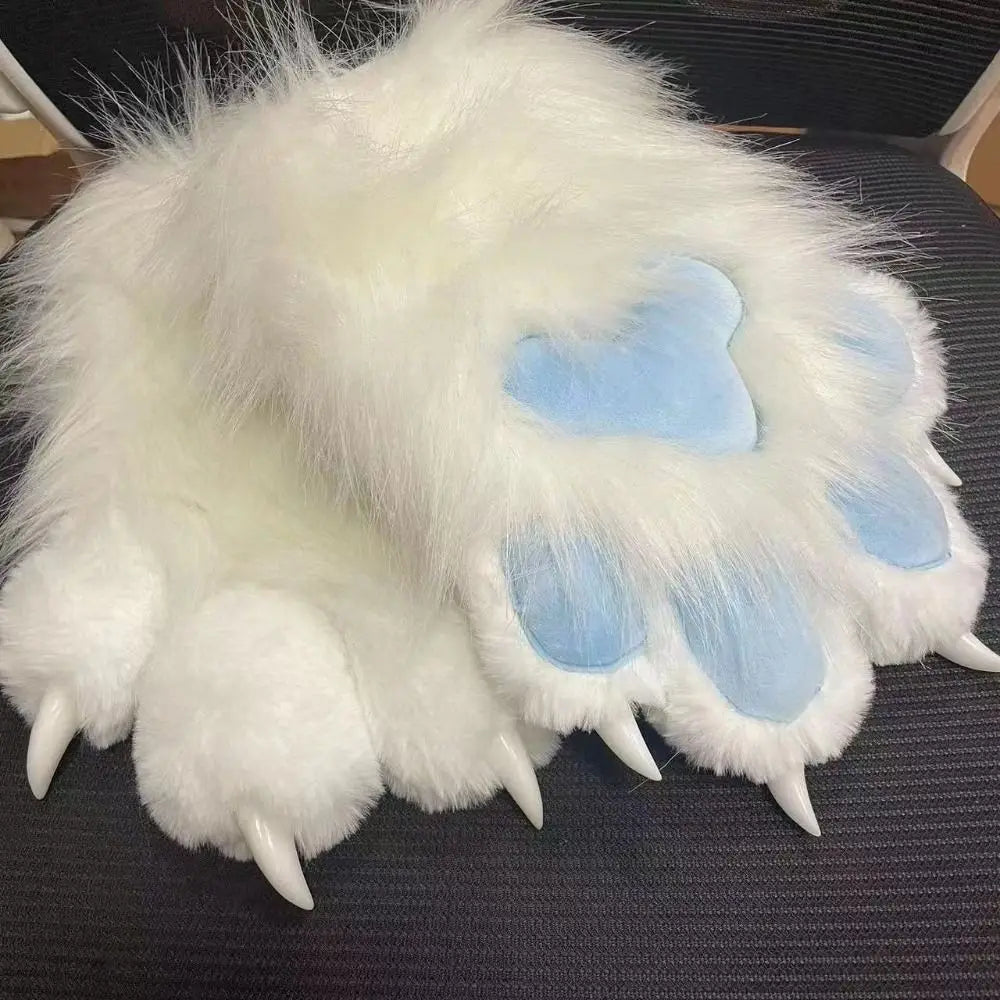 Plush Cat Paw Gloves