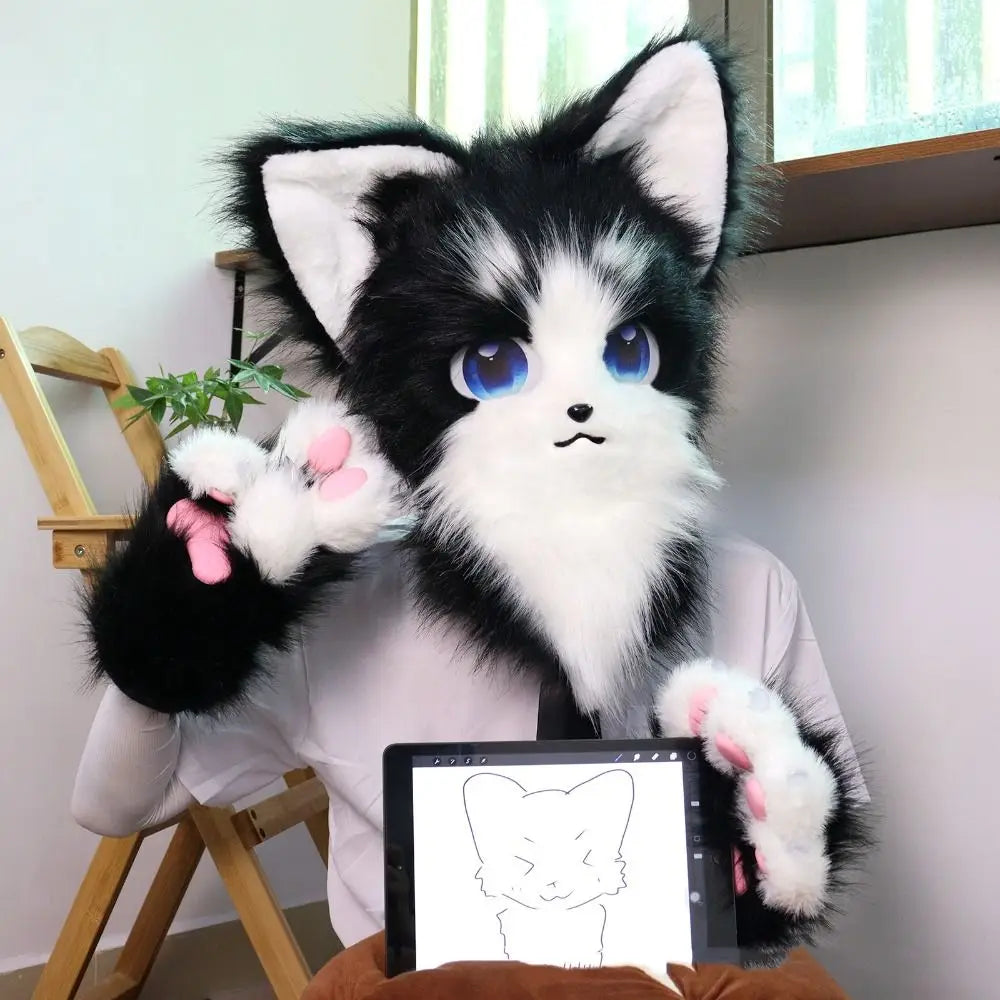 Plush Cat Paw Gloves