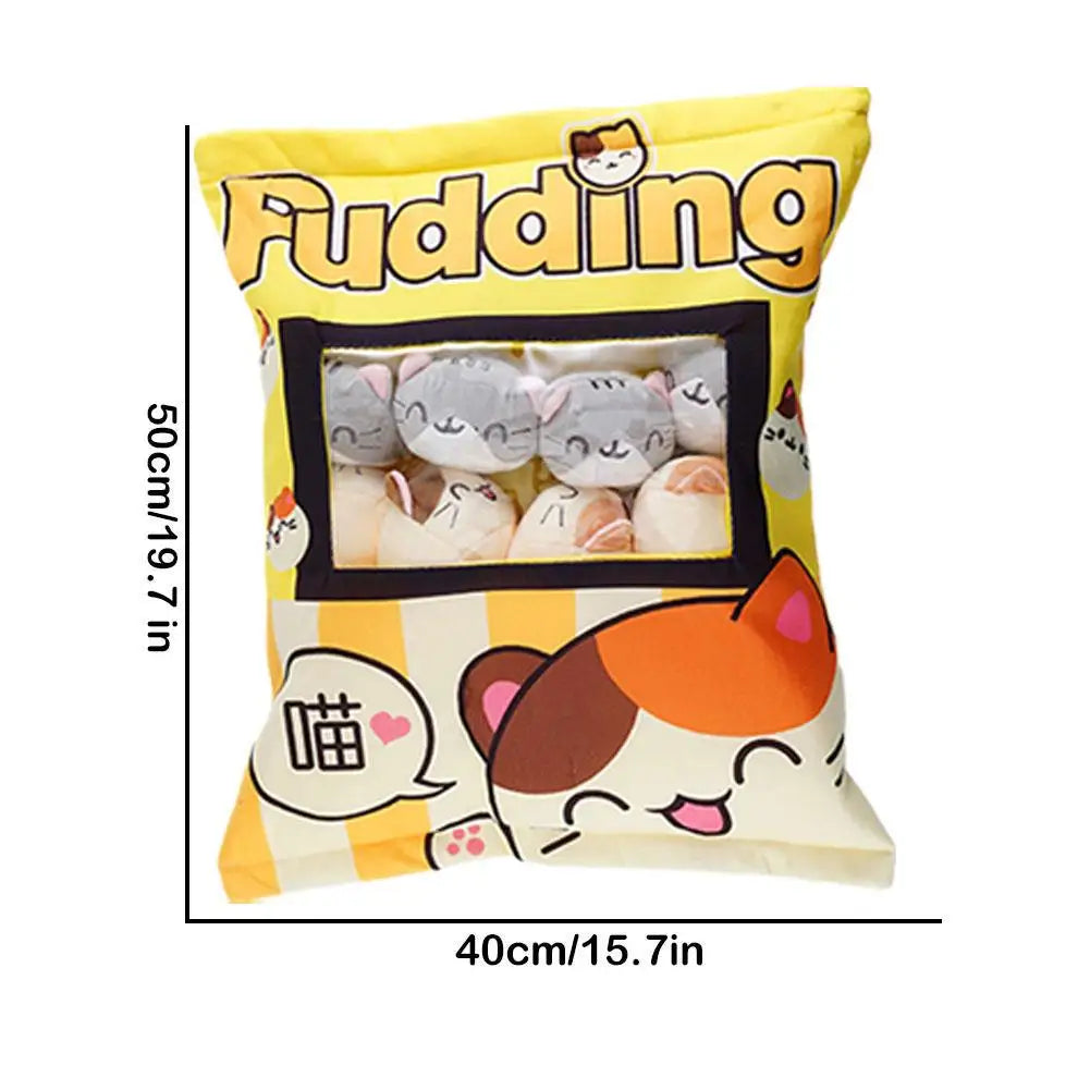 Cat Pudding Snack Pillow