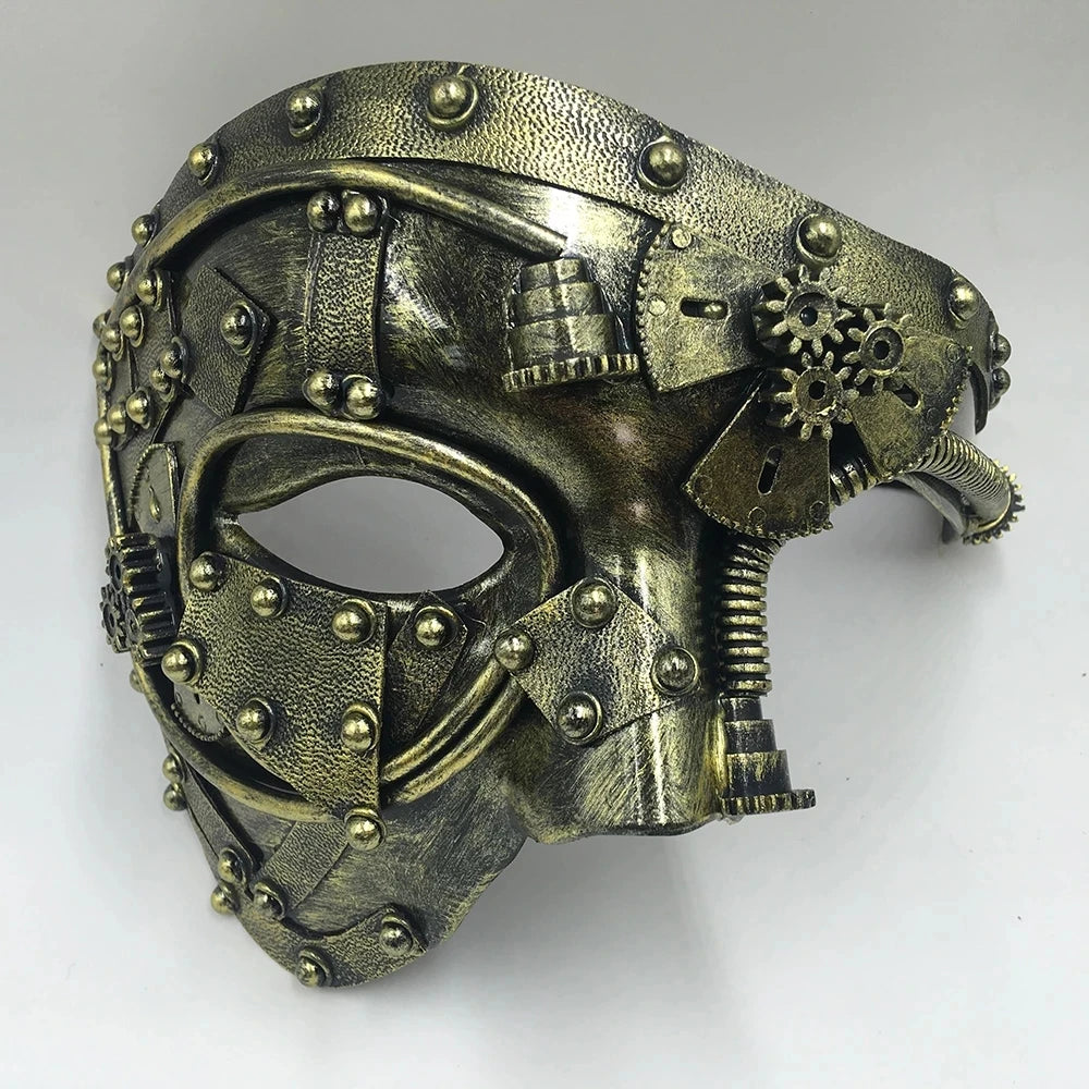 Steampunk Phantom Masquerade Leather Mask