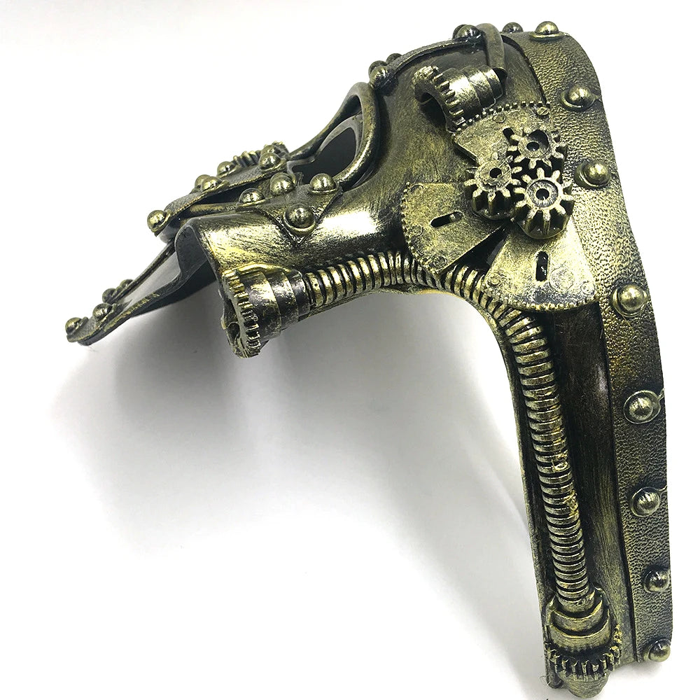 Steampunk Phantom Masquerade Leather Mask