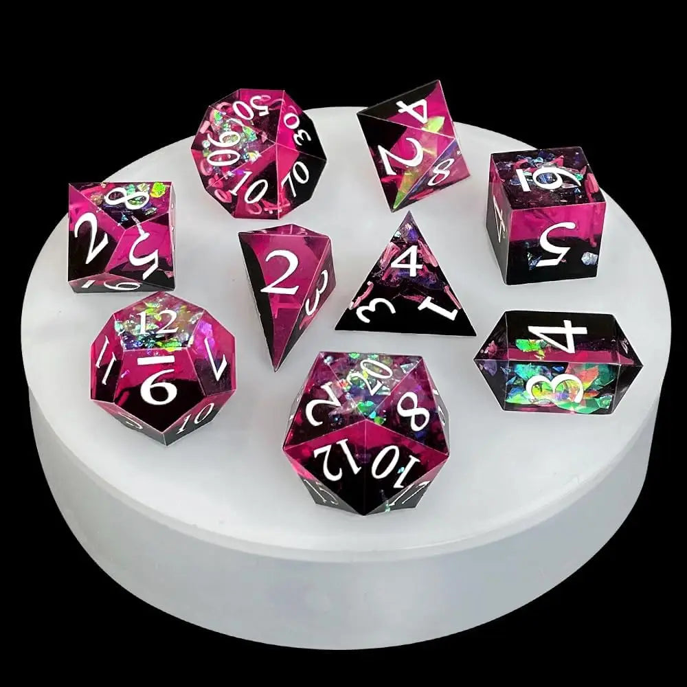 Sharp Edge 9 Piece Polyhedral Dice Mold