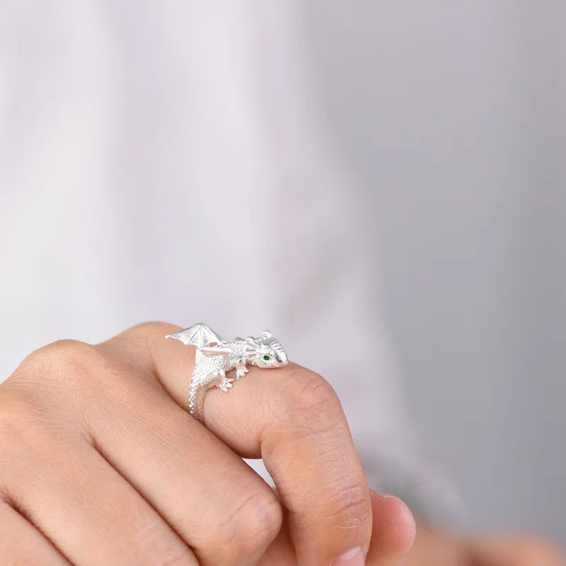 Perching Baby Dragons Rings
