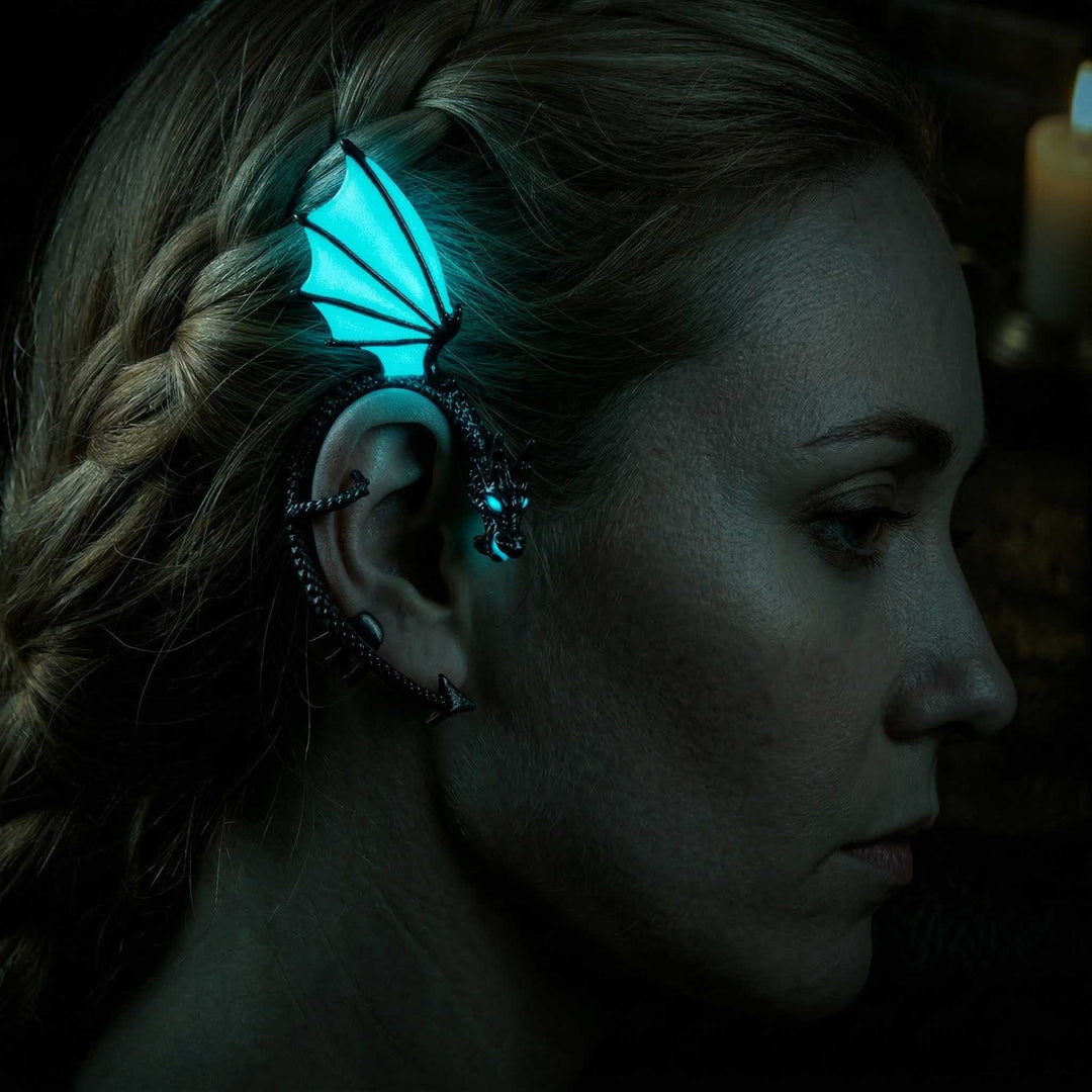 The Whispering Dragon Glow In The Dark Handcrafted Ear Cuff