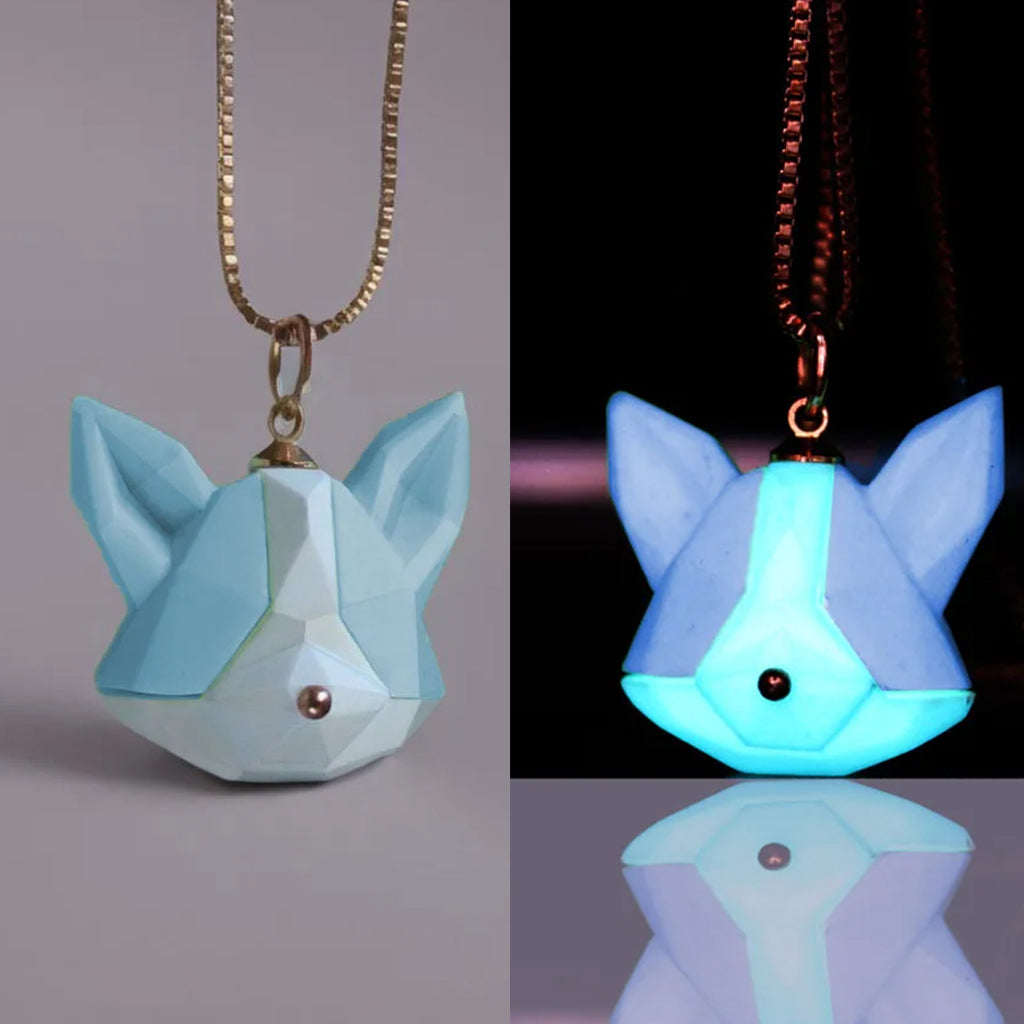 Glow in the Dark Luminous Puppy Head Necklace