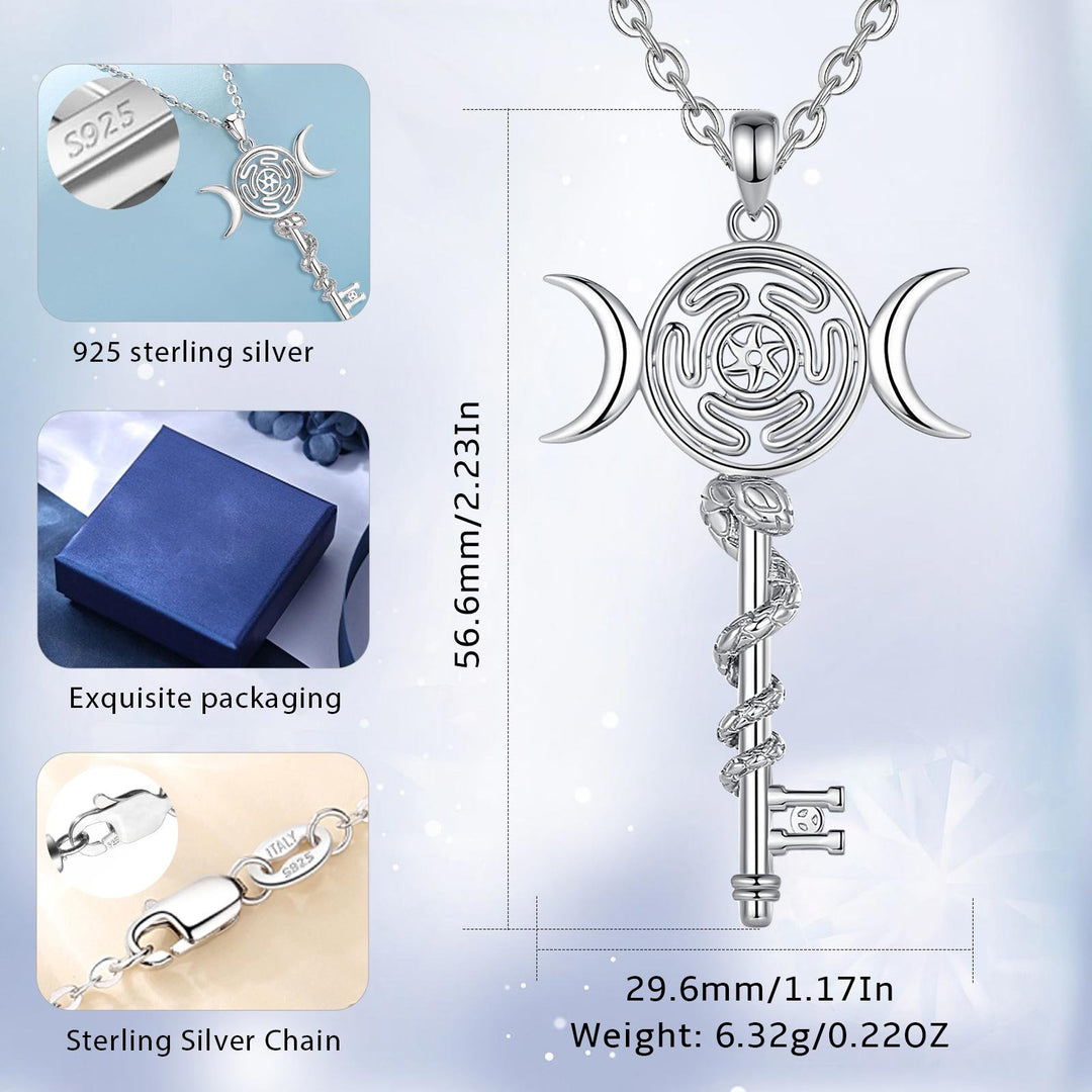 Hecate Key Sterling Silver Necklace