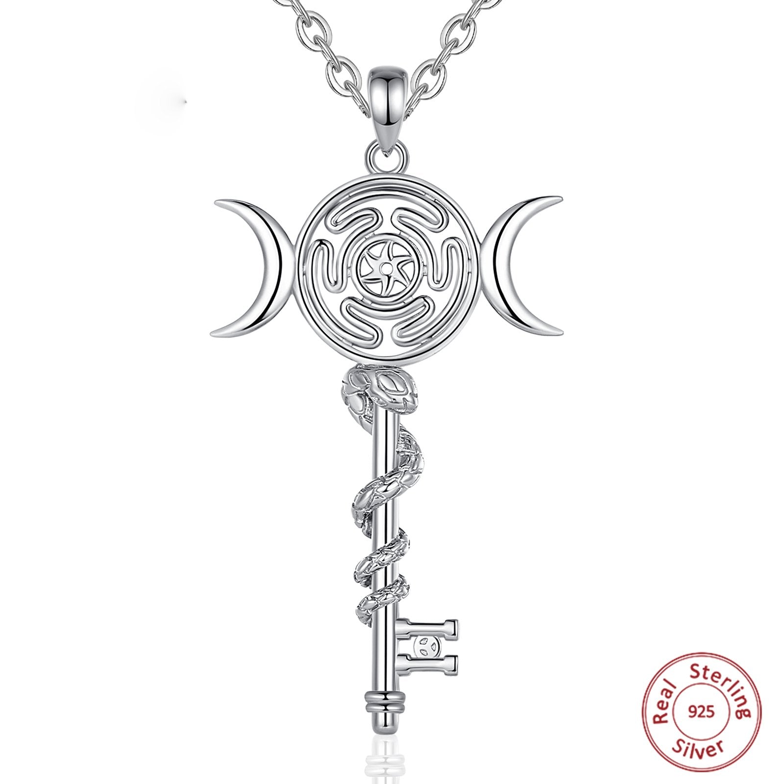 Hecate Key Sterling Silver Necklace