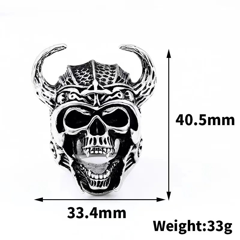 Laughing Viking Skull Ring