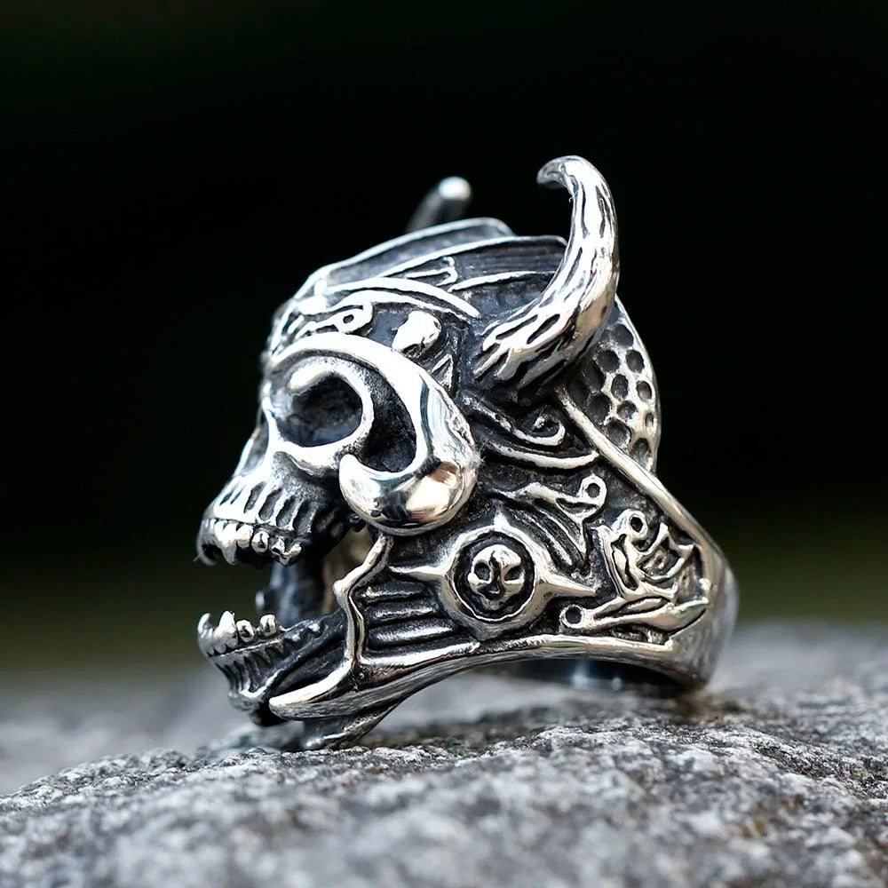 Laughing Viking Skull Ring