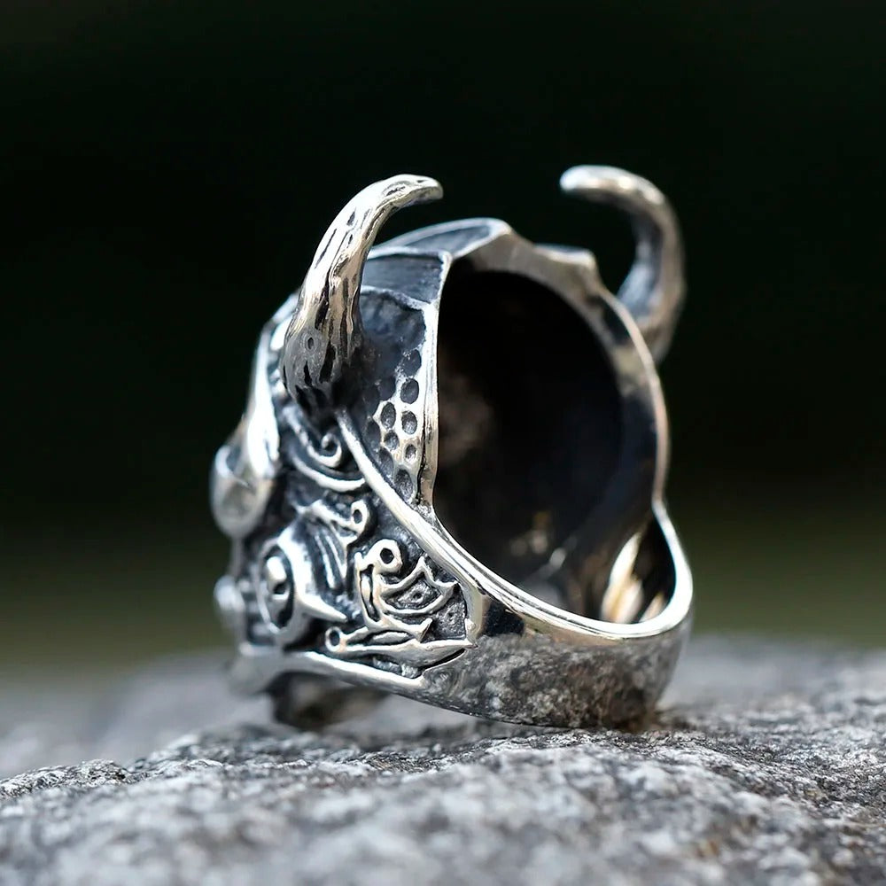 Laughing Viking Skull Ring