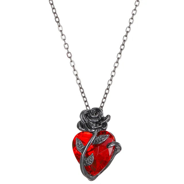 The Heart Rose Necklace