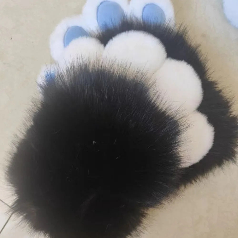 Plush Cat Paw Gloves