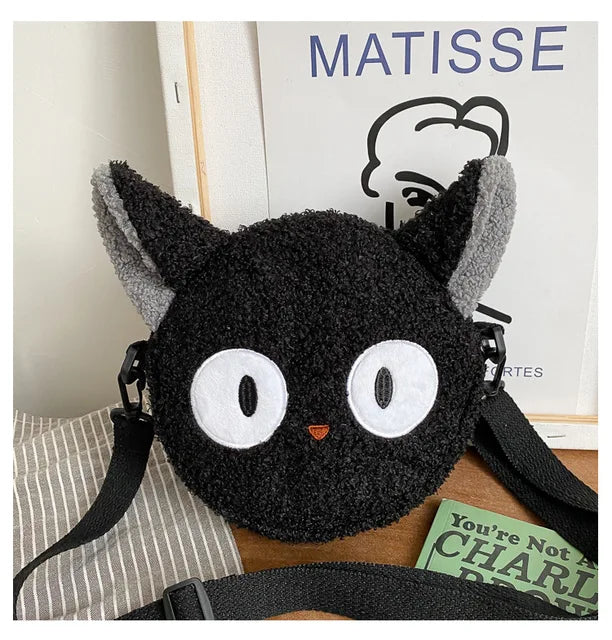 Black Cat Plush Bag