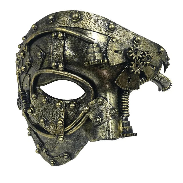 Steampunk Phantom Masquerade Leather Mask