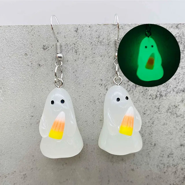 👻 Glow in the Dark Ghosties Necklace & Earring Set👻