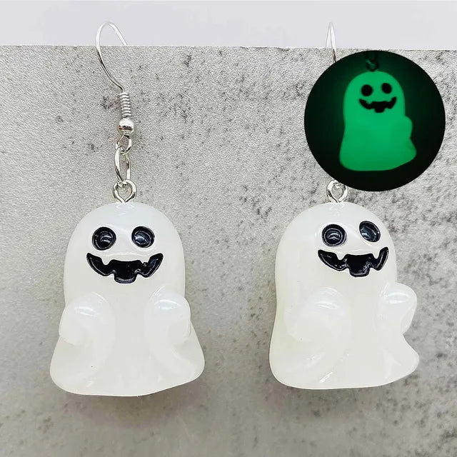 👻 Glow in the Dark Ghosties Necklace & Earring Set👻