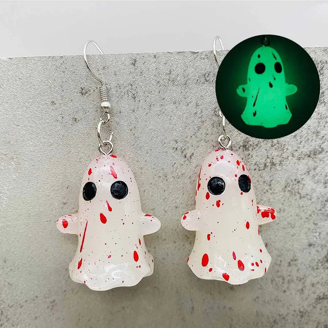 👻 Glow in the Dark Ghosties Necklace & Earring Set👻