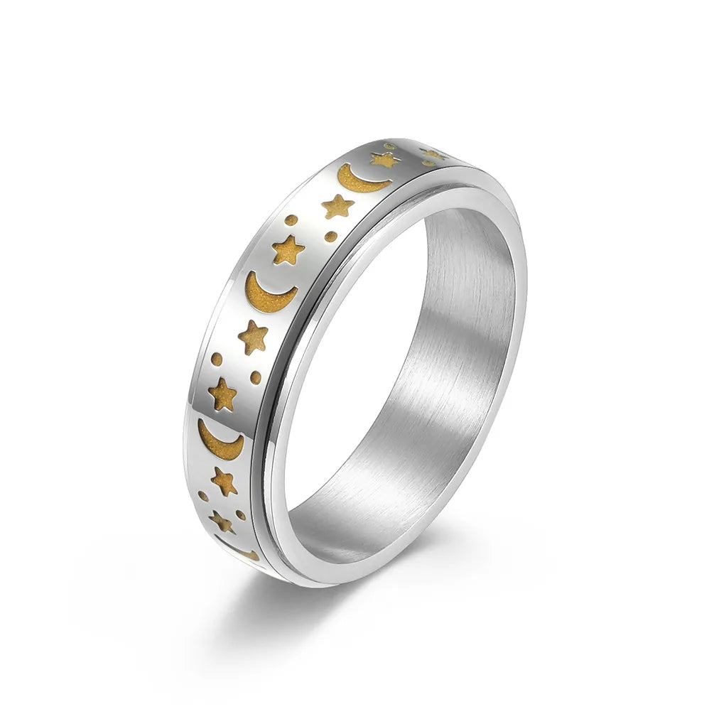 Moon & Stars Glow in the Dark Spinner Rings