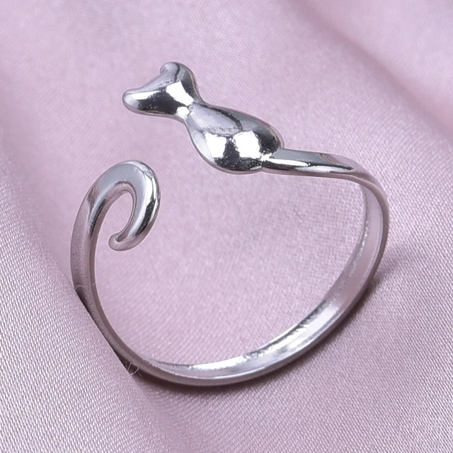 Sitting Kitty Cat Rings