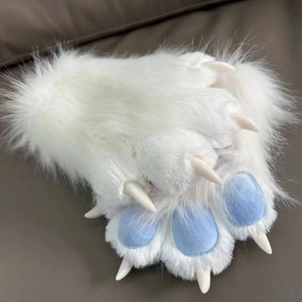 Plush Cat Paw Gloves
