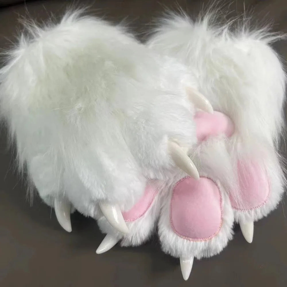 Plush Cat Paw Gloves