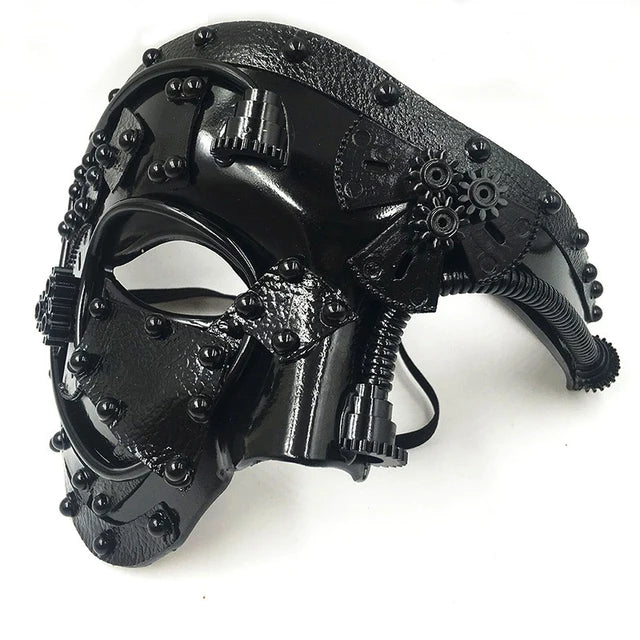 Steampunk Phantom Masquerade Leather Mask