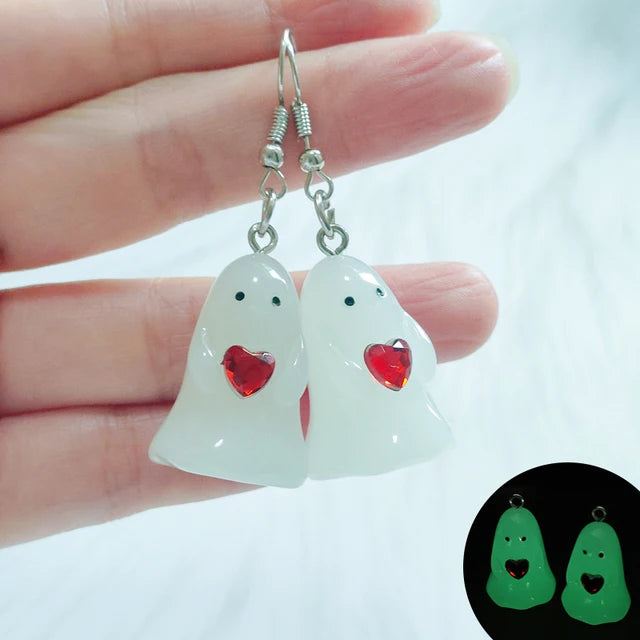 Ghost in the Bottle Glow in the Dark Earrings