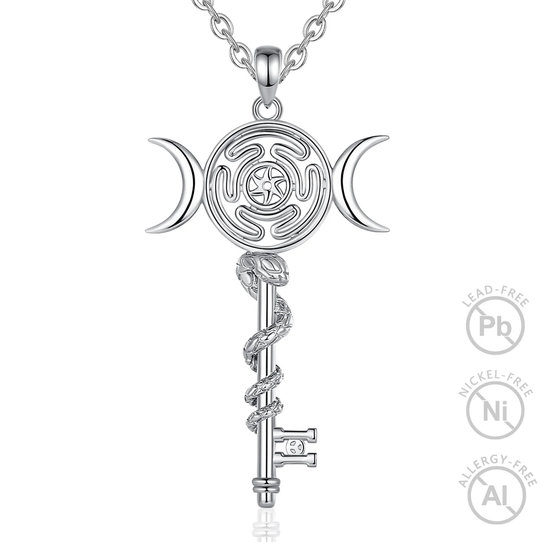 Hecate Key Sterling Silver Necklace