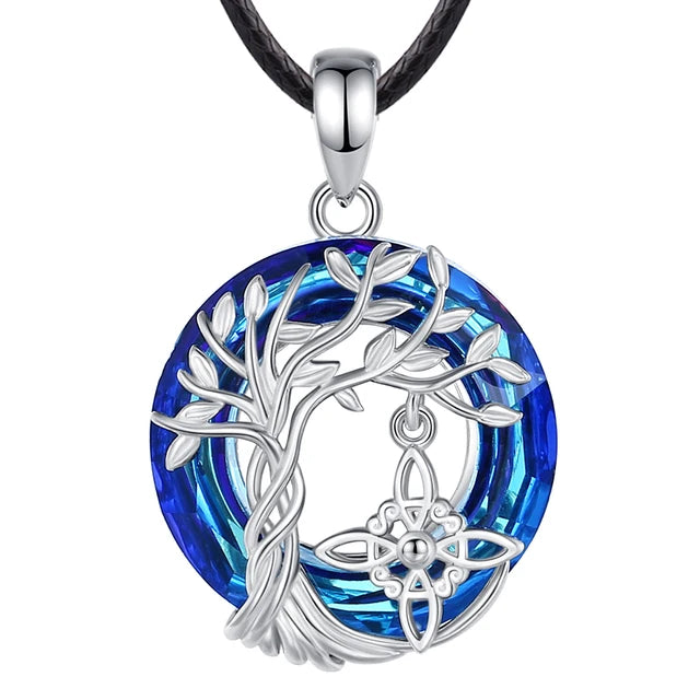 Celtic Tree of Life & Witch Knot Sterling Silver Necklace