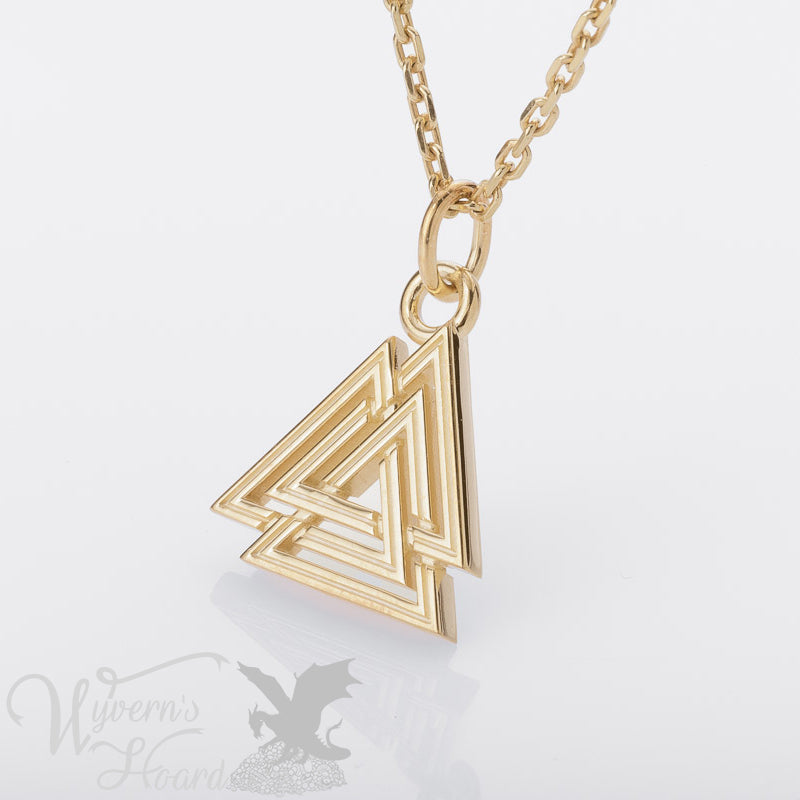 Symbols of Odin Gold Necklaces