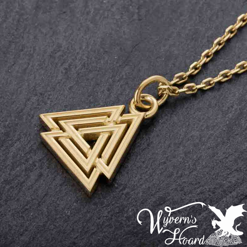 Symbols of Odin Gold Necklaces